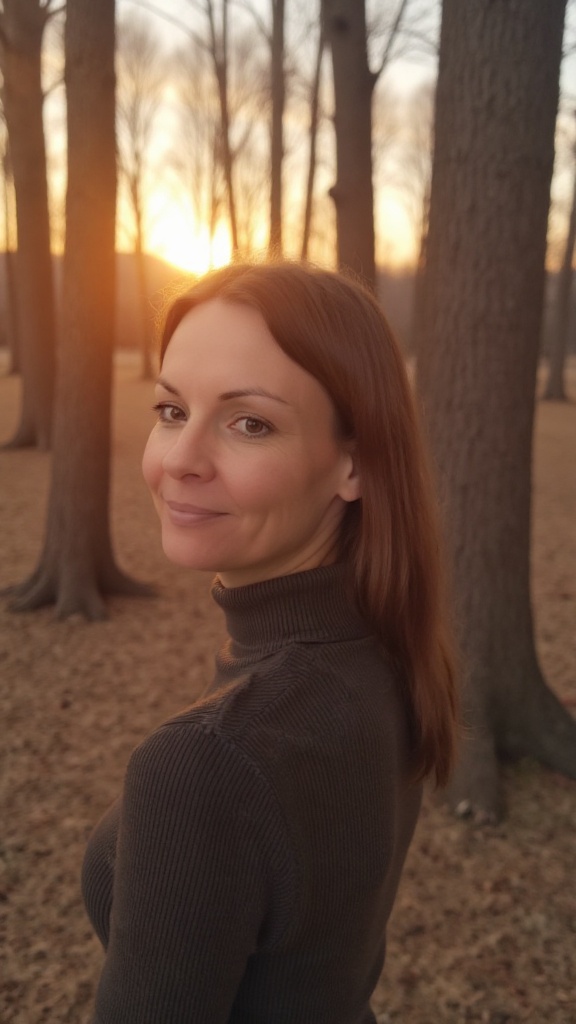Melanie im Herbstwald